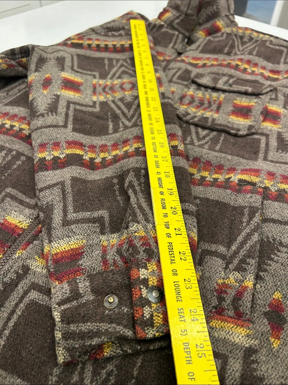 Outback Trading Company Koda Jacket Large Southwestern Aztec Wool Blend Western